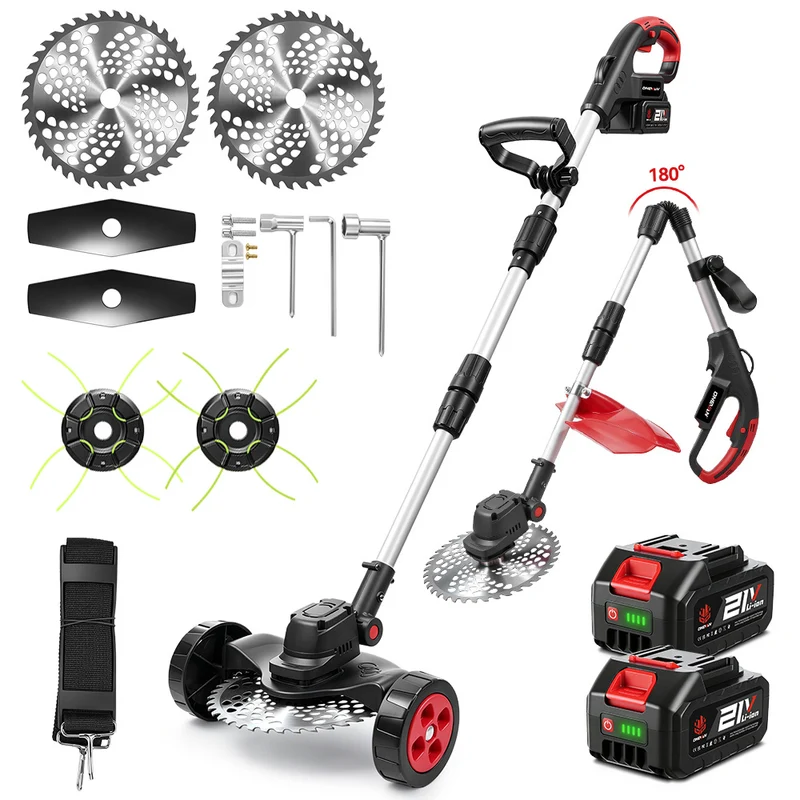 ONEVAN 9" Cordless Brushless Lawn Mower Kit with Wheels – Adjustable 45° Head | For Makita 18V Battery