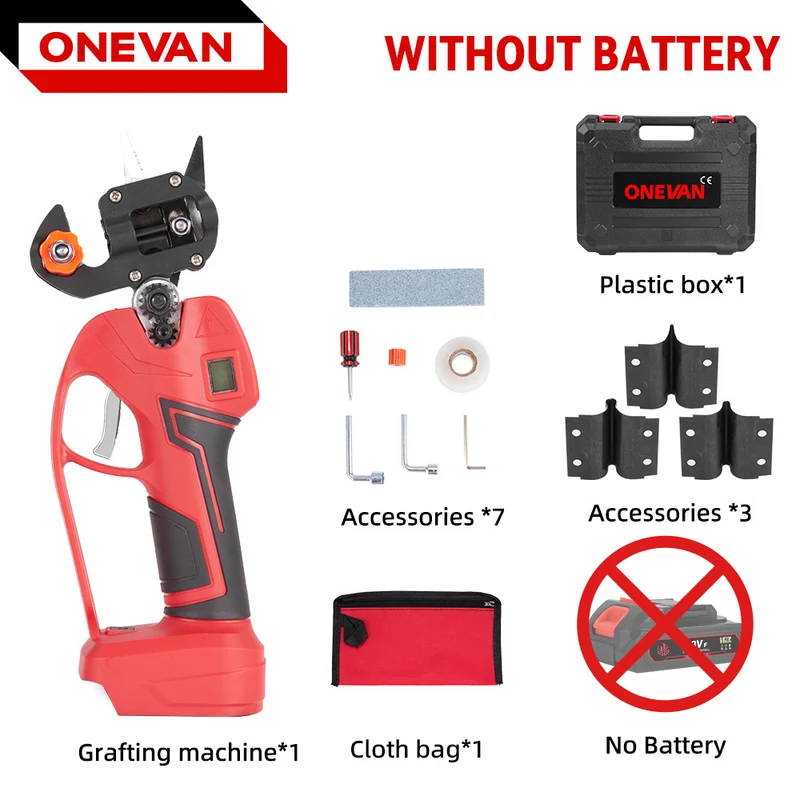 ONEVAN 2-in-1 Brushless Grafting & Pruning Shears with U/V Blades | For Makita 18V Battery