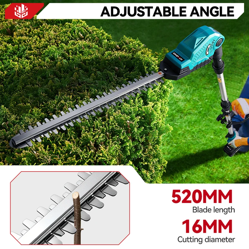 ONEVAN 20" Cordless Pole Hedge Trimmer (All-in-One) with Shoulder Strap & LED Display