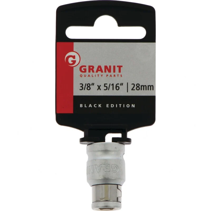 GRANIT BLACK EDITION 3/8" Bit-Adapter-Stecknuss, 3/8" x 5/16"