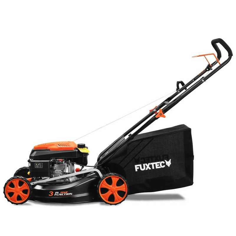 FUXTEC Grasmaaier Benzine - 46 cm - Duwmaaier - Mulchfunctie - Opvangbak 50L - FX-RM4646ECO