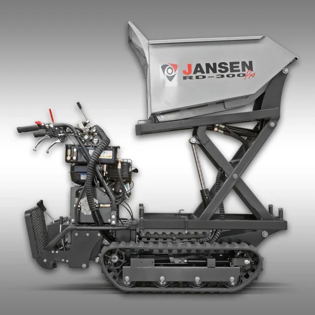 Jansen Raupendumper RD-300pro, hydraulische Mulde mit Hochkippsystem