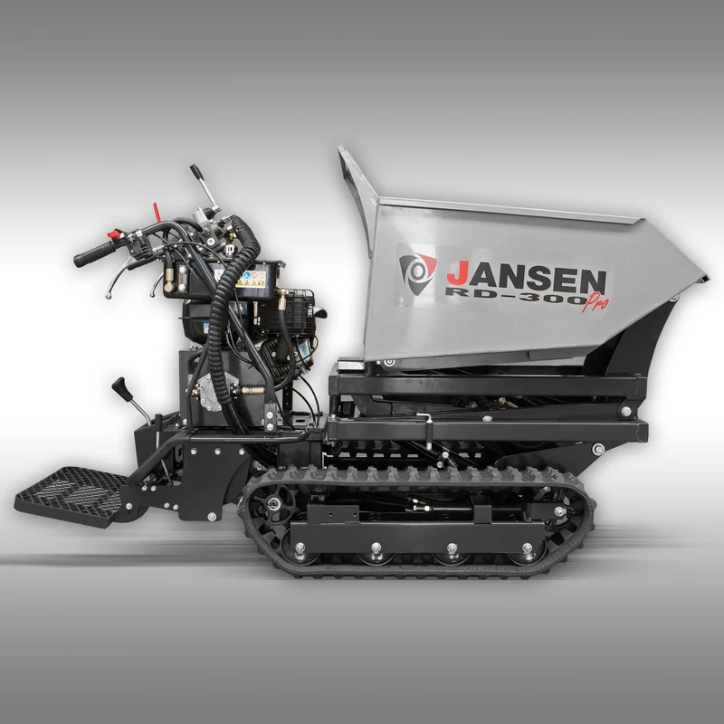 Jansen Raupendumper RD-300pro, hydraulische Mulde mit Hochkippsystem