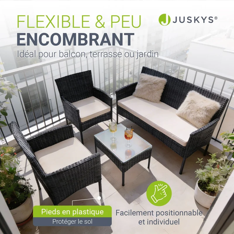 Polyrattan Sitzgruppe Fort Myers