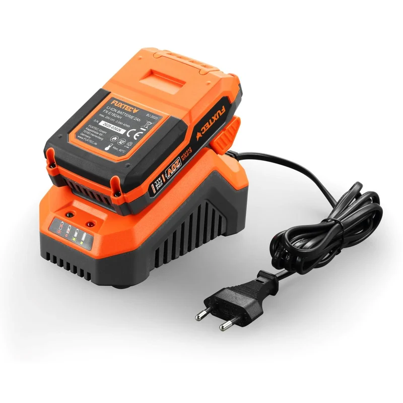 20V accu hittekanon FX-E1HLP20 FUXTEC - met 2Ah accu en 2,4A oplader