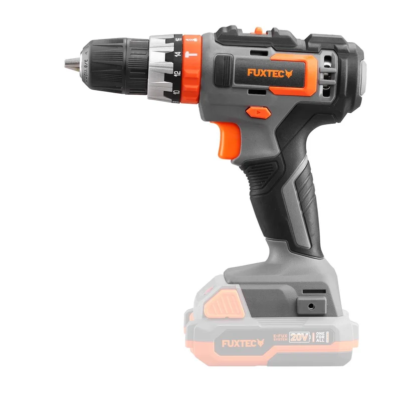 FUXTEC schroefboormachine accu 20V - klopboormachine - accuboormachine - schroevendraaier - set incl. 2 batterijen en lader FX-E1SBS20