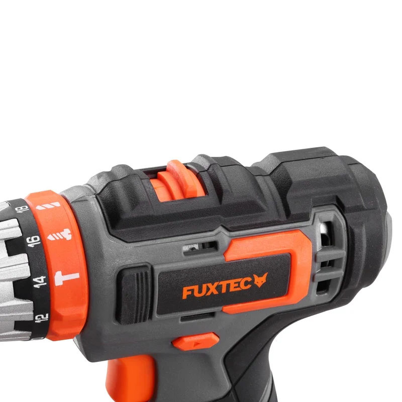 FUXTEC schroefboormachine accu 20V - klopboormachine - accuboormachine - schroevendraaier - set incl. 2 batterijen en lader FX-E1SBS20