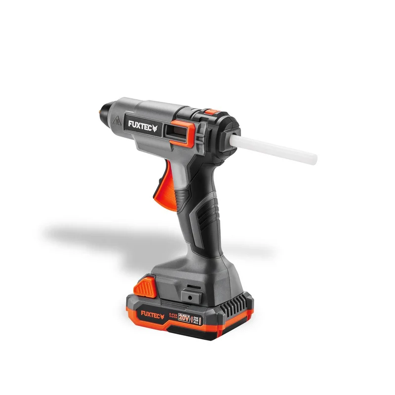 FUXTEC 20V snoerloos lijmpistool FX-E1GG20 SET - met 1x oplaadbare batterij 2Ah, 1x lader 2,4A