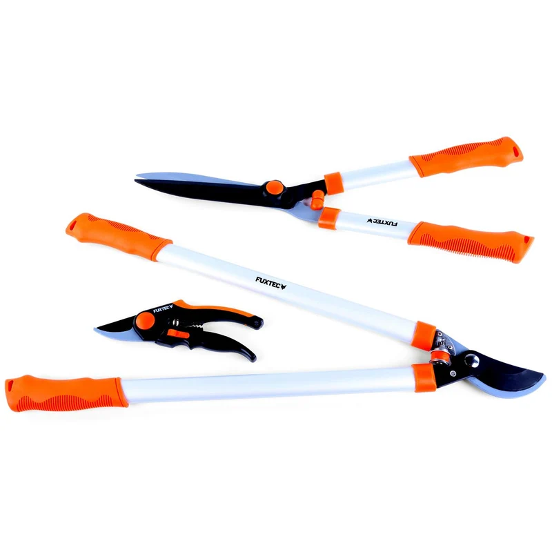 FUXTEC premium schaar - SET van 3 - Wijnstokschaar - Snoeischaar - Heggenschaar