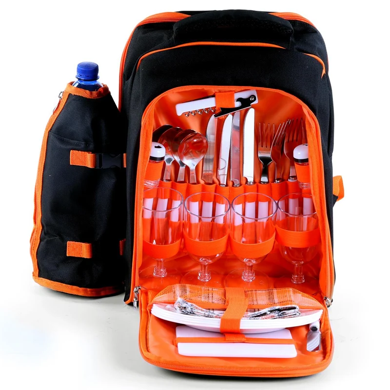 FUXTEC Picknickrugzak "Traveler" - Set voor 4 personen