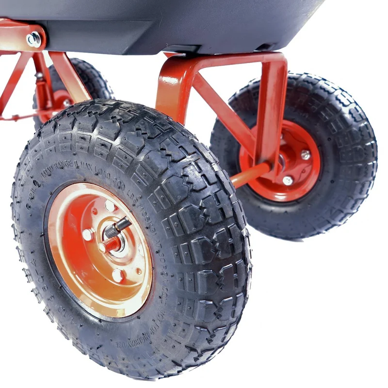 FUXTEC tuinkar zwart - Met comfortabel stuur en rubberen handgreep - Max. Hoogte belasting: 300 kg - FX-KW2175