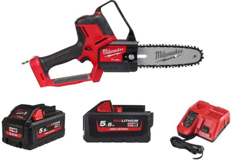 Milwaukee Akku-Astsäge M18FHS20-552 mit 2 x 5,5 Ah Akku und Ladegerät