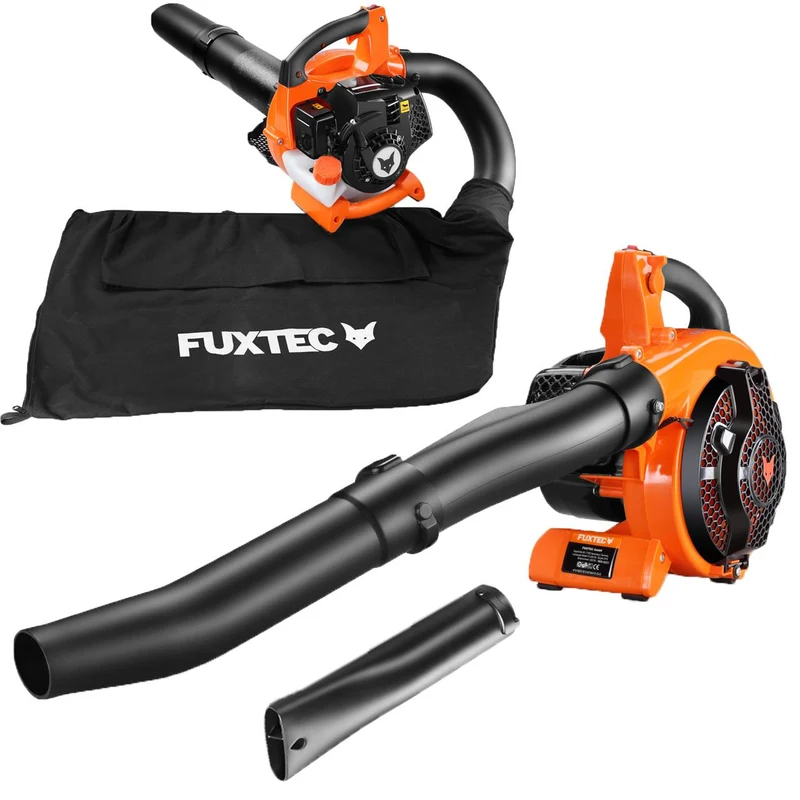 B-WARE FUXTEC FX-LBS126 4-in-1 bladzuiger, bladblazer, bladversnipperaar incl. twee blaaspijpen