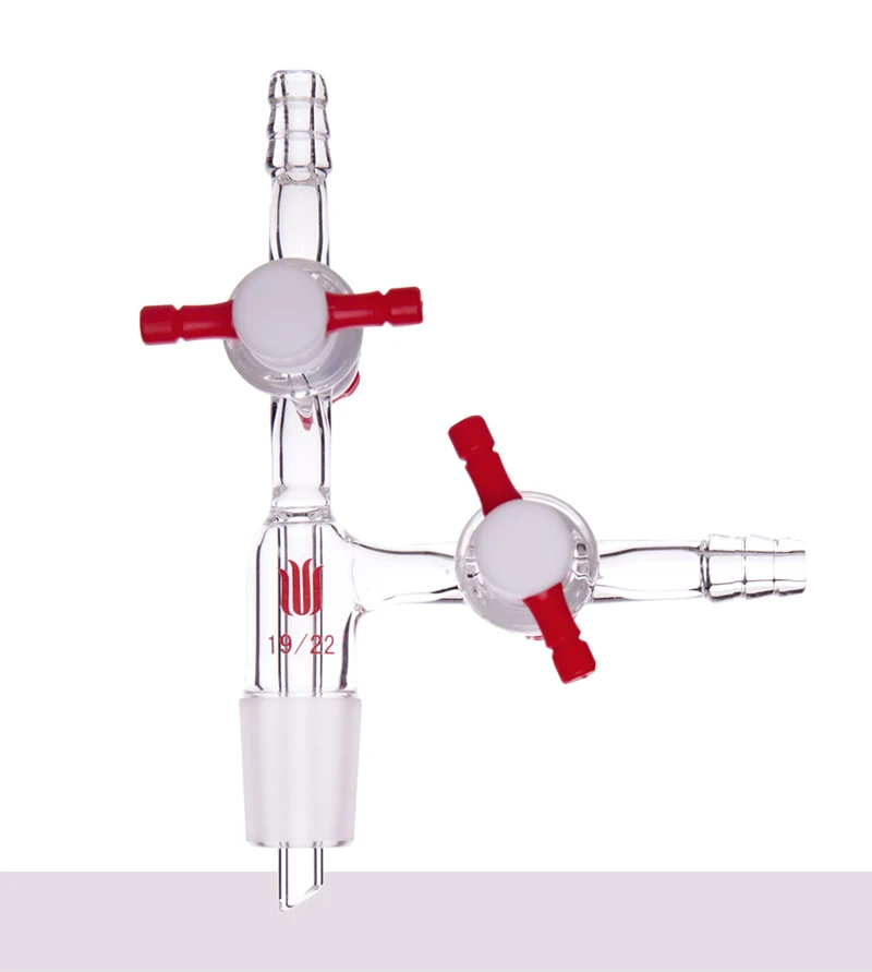 Anschlussadapter mit 2 PTFE-Hahn und Gelenk