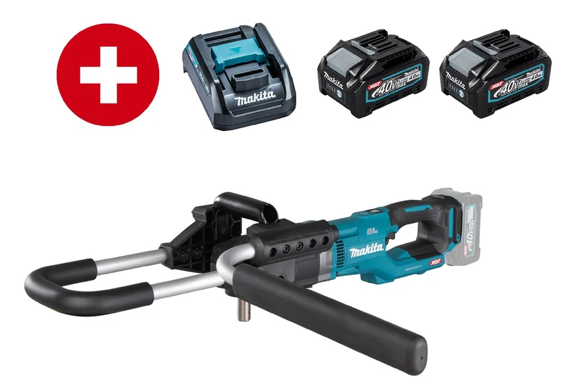 Makita Akku-Erdbohrer DG002GZ mit 2 x 4 Ah Akku und Ladegerät