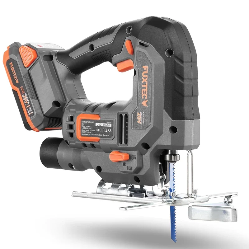 FUXTEC 20V accu decoupeerzaag FX-E1JS20 SET met 1 x accu 2Ah, 1 x lader 1A