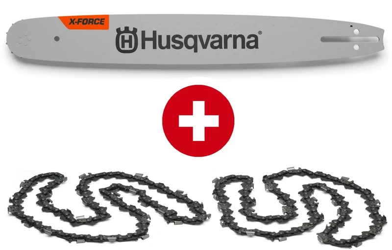 Husqvarna Ketten und Schienen KIT SP33G 38 cm - 2 x HM Kette und 1 x X-Force Schiene