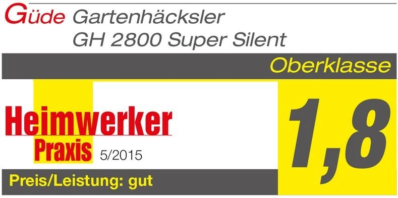 Güde Elektro-Gartenhäcksler GH 2800 Super Silent - Walzenhäcksler