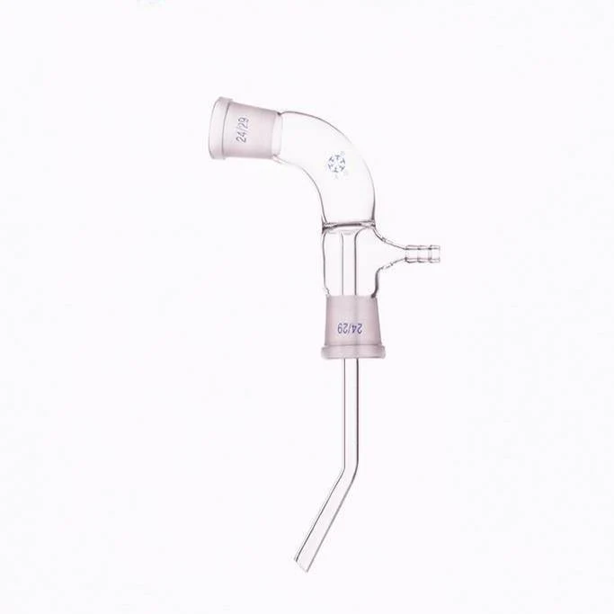 105° Destillieradapter mit Vakuumabnahme und langem Stiel