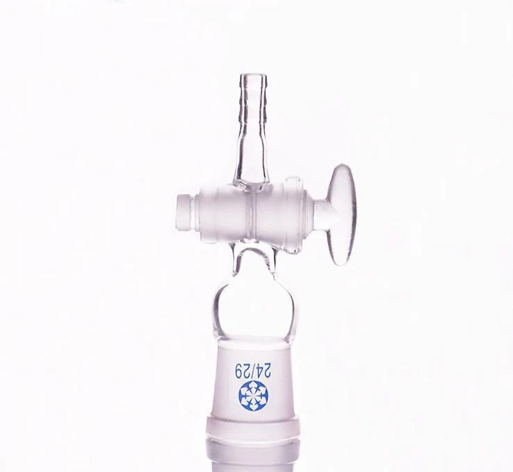 Thermometer Adapter mit Normschliff Hülse, Oliva und Hahn