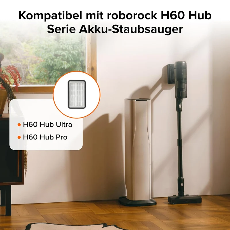 Roborock Original Waschbarer Filter für H60 Hub Ultra und H60 Hub Pro Stielstaubsauger