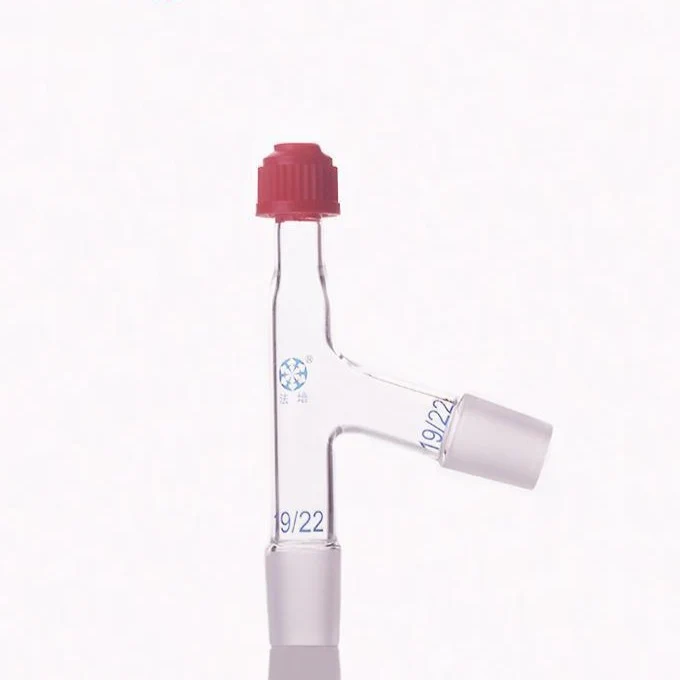 Thermometer Adapter mit 75° Seitenrohr und Normschliff