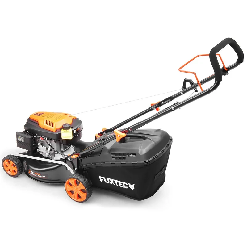 B-WARE FUXTEC Grasmaaier Benzine - 43cm - Duwmaaier - Opvanbak 40L - FX-RM4346ECO