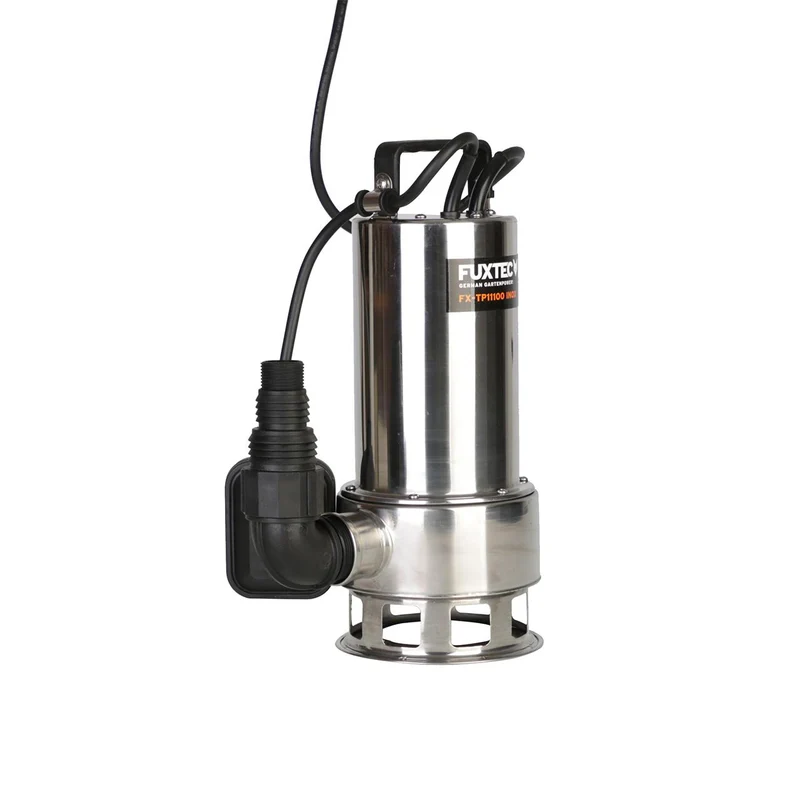 B-WARE FUXTEC dompelpomp - afvalwaterpomp FX-TP11000 INOX - SET - incl. slang en opbergbox