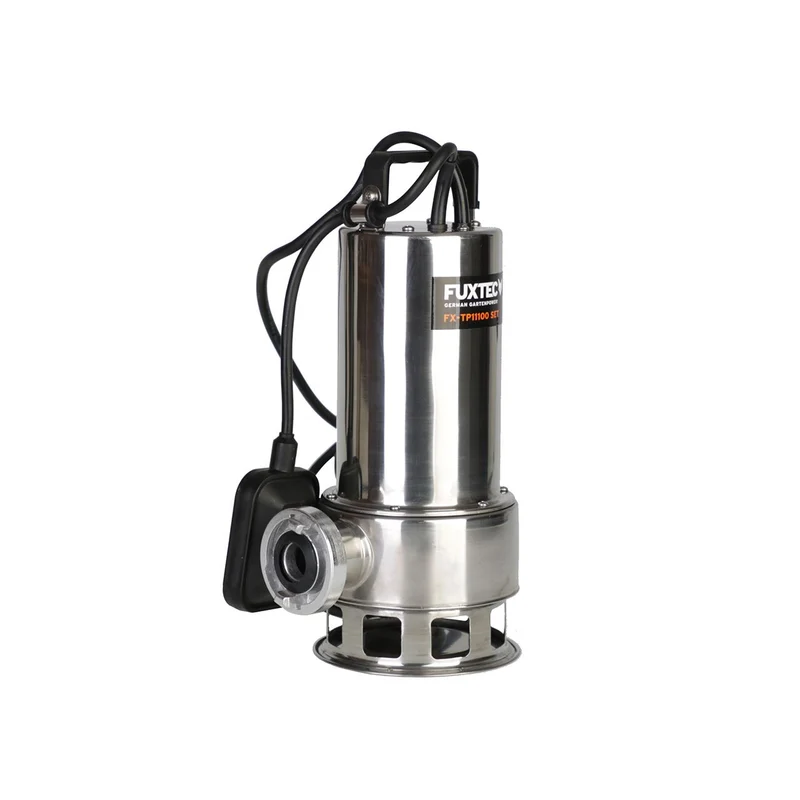 B-WARE FUXTEC dompelpomp - afvalwaterpomp FX-TP11000 INOX - SET - incl. slang en opbergbox
