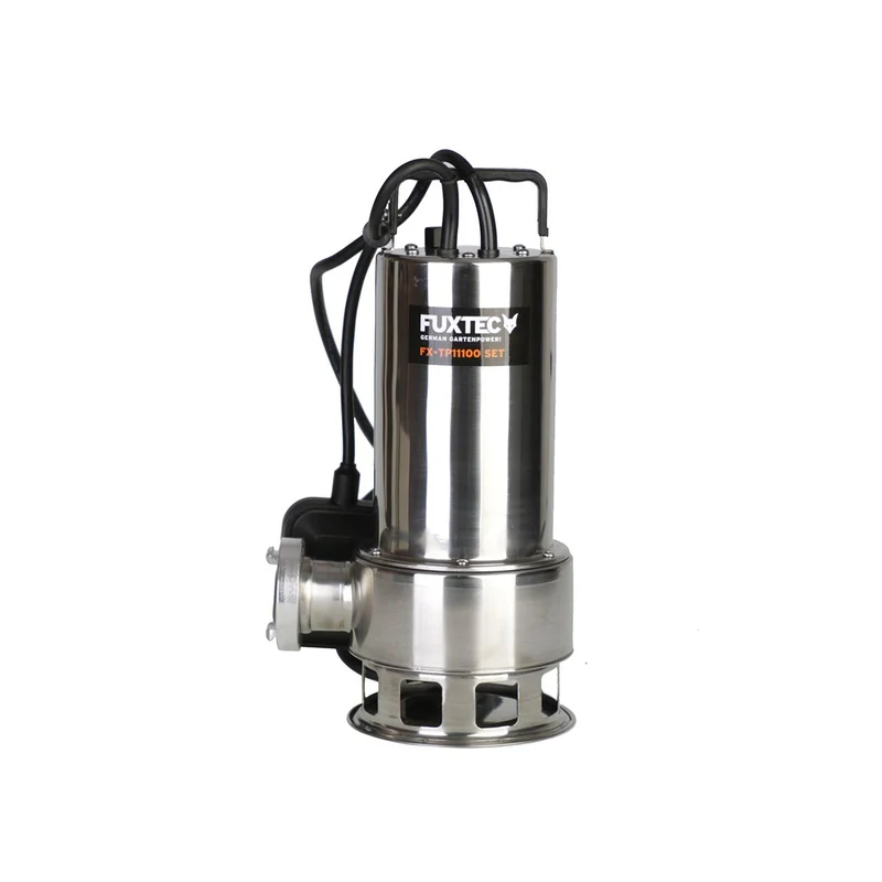 B-WARE FUXTEC dompelpomp - afvalwaterpomp FX-TP11000 INOX - SET - incl. slang en opbergbox