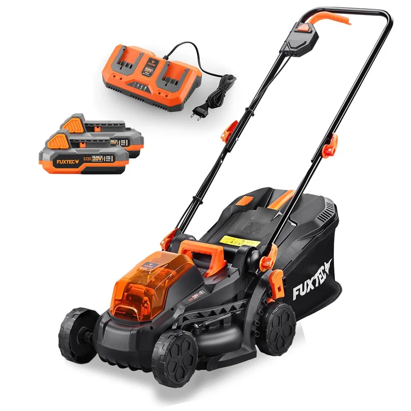 B-WARE FUXTEC grasmaaier accu 40V (2x 20V) - set met batterij (2x 2Ah) en lader (2.4A dubbellader)