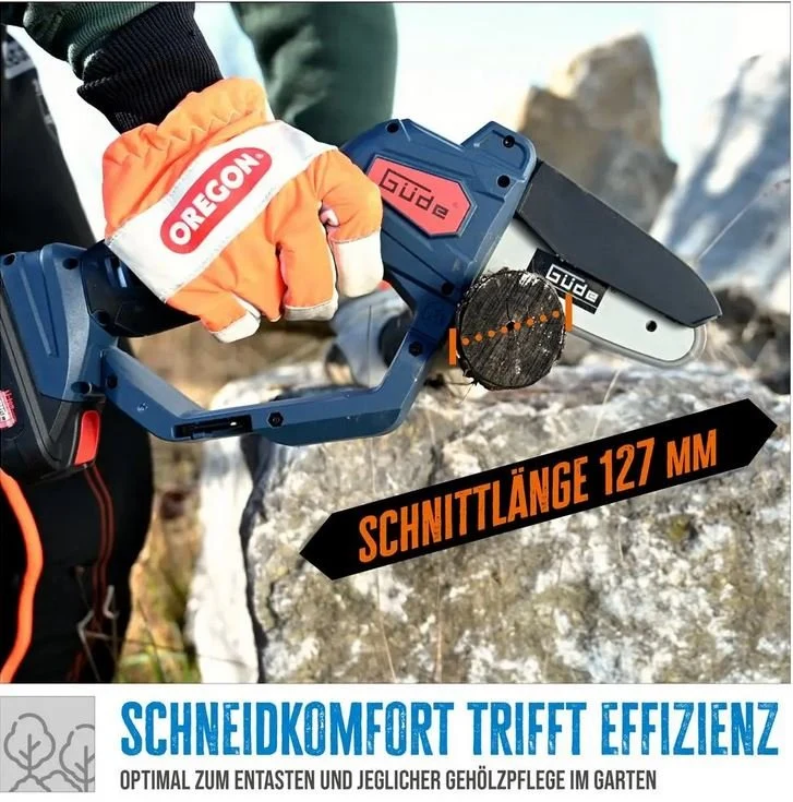Güde Akku Minikettensäge MK 18-201-05 inkl. Akku und Ladegerät