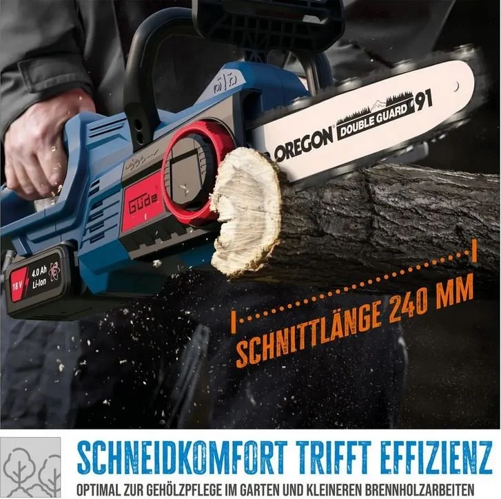 Güde Akku Kettensäge KS 18-401-30 - inkl. Akku und Ladegerät