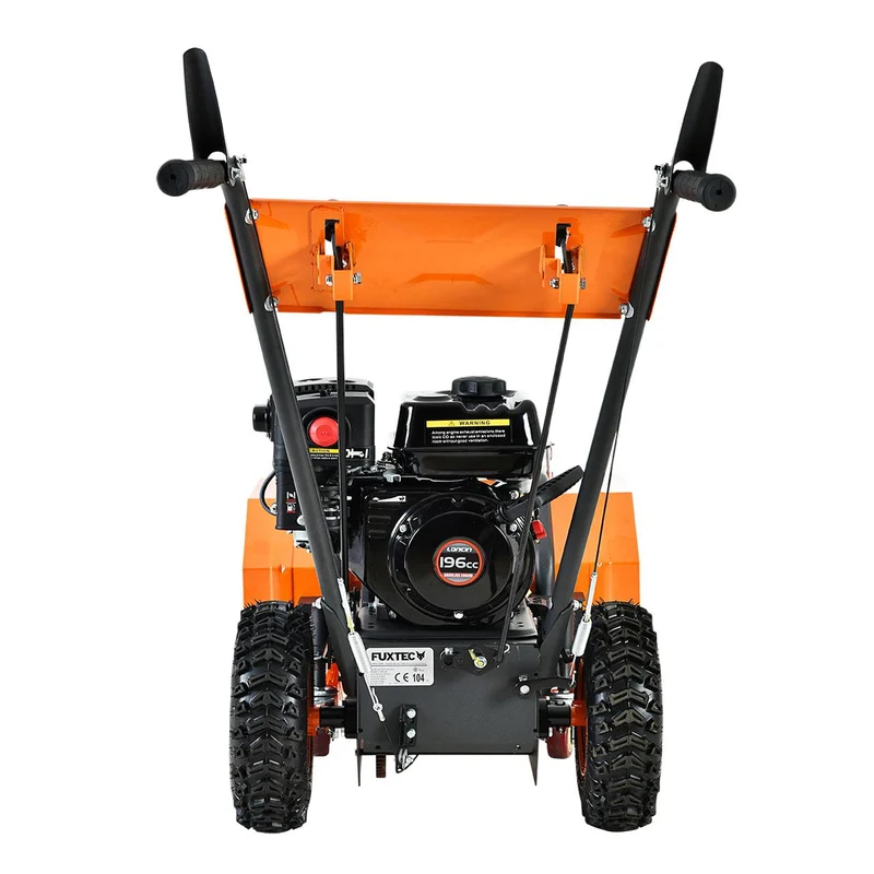 B-WARE FUXTEC veegmachine benzine - sneeuwploeg benzine - sneeuwschuiver - FX-KM196-SET3 - Incl. Bevestigingsmateriaal sneeuwploegblad en stofafscheider