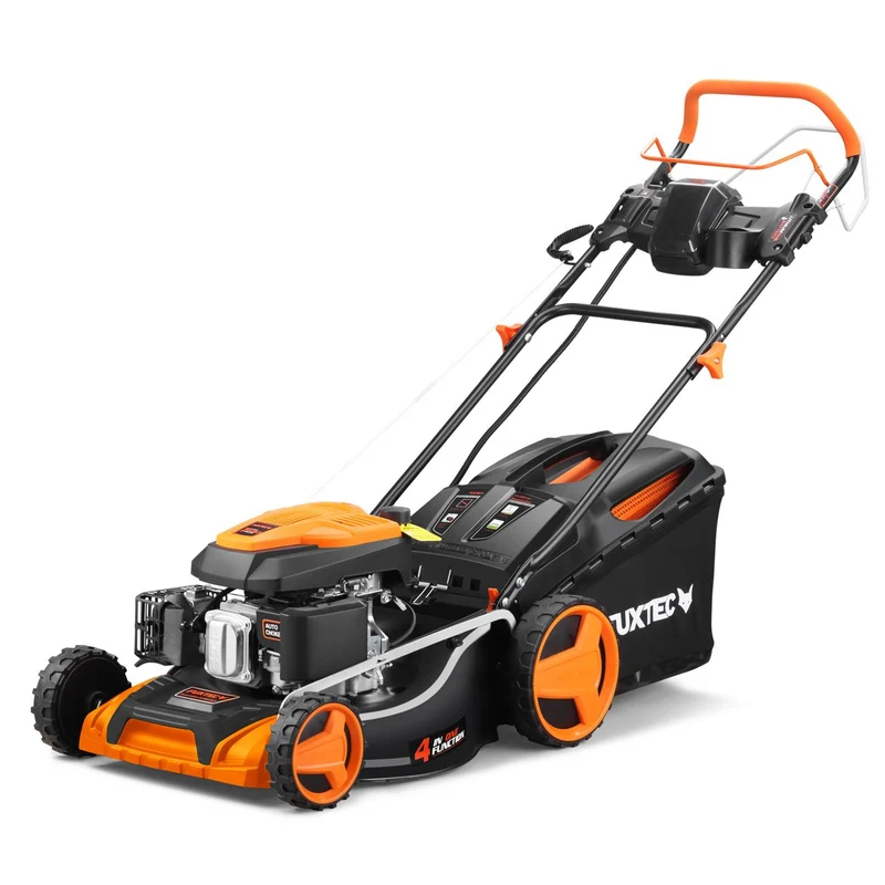 B-WARE FUXTEC Grasmaaier Benzine - E-Start - 51cm - Zelfrijdend / Zelftrekkend / Achterwielaandrijving - Mulchfunctie - Opvangbak 60L - FX-RM5196eS
