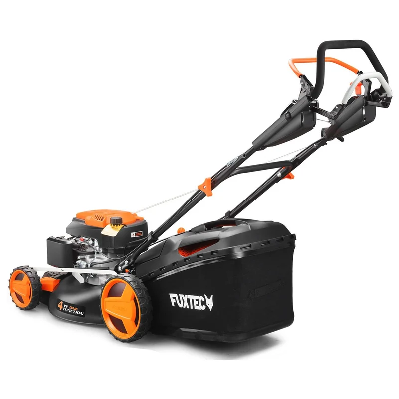 B-WARE FUXTEC Grasmaaier Benzine - 51cm - Zelfrijdend / Zelftrekkend / Achterwielaandrijving - Mulchfunctie - Opvangbak 60L - FX-RM5196PRO
