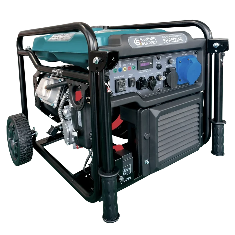 "Könner & Söhnen" Inverter Generator KS 6500iEG (Benzin/Gas) - 6kW Nennleistung - Benzinmotor - 230V