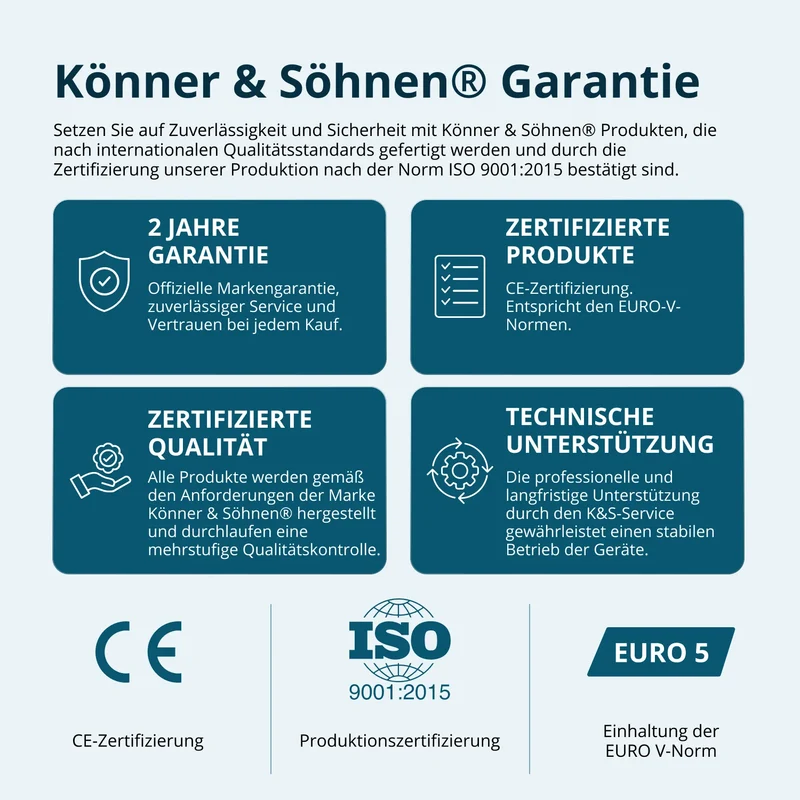 "Könner & Söhnen" Inverter Generator KS 6500iEG (Benzin/Gas) - 6kW Nennleistung - Benzinmotor - 230V