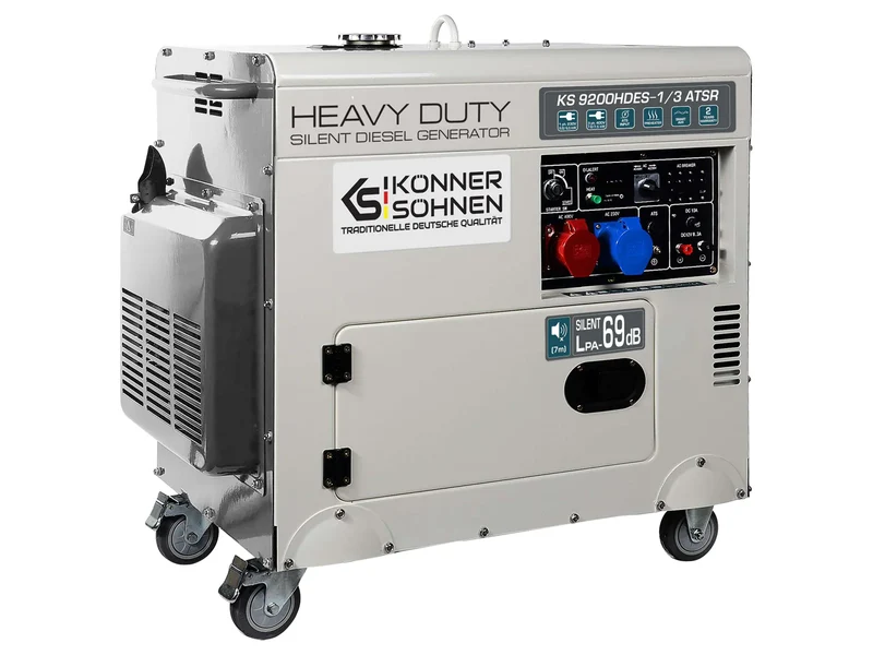"Könner & Söhnen" Generator KS 9200HDES-1/3 ATSR (EURO V) - 6/7kVA Nennleistung - Dieselmotor - 230/400V