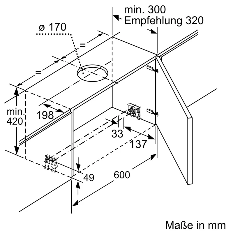 Siemens LI97RA561 iQ500 Flachschirm-Dunsthaube 90 cm Edelstahl + LZ49551 Edelstahl Anbaugriff