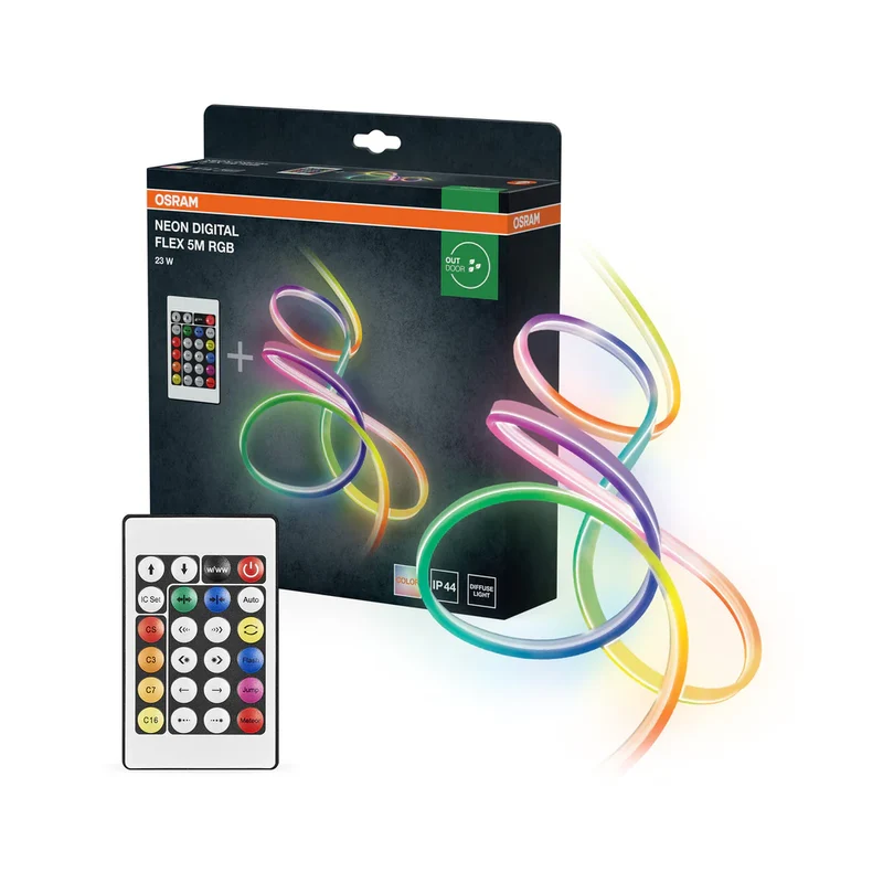 OSRAM NEON DIGITAL Flex outdoor LED Lichtband RGB mit Fernbedienung 23W 5m
