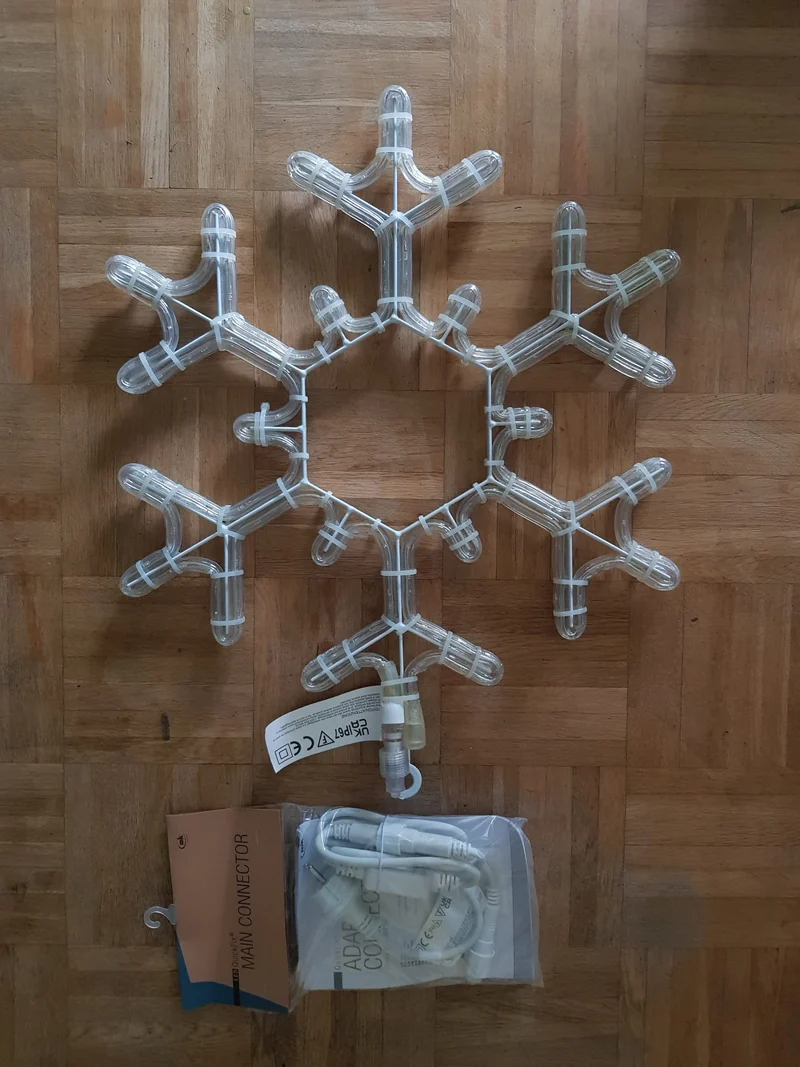 MK ILLUMINATION 160-038 LED Motiv Snowflake Ø 55cm 6W warmweiß inkl. Netzteil