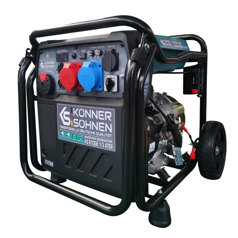 "Könner & Söhnen" Inverter-Generator KS 8100iE 1/3 ATSR - 8kW Nennleistung (230/400V ohne Umschaltverluste abrufbar) - Benzinmotor