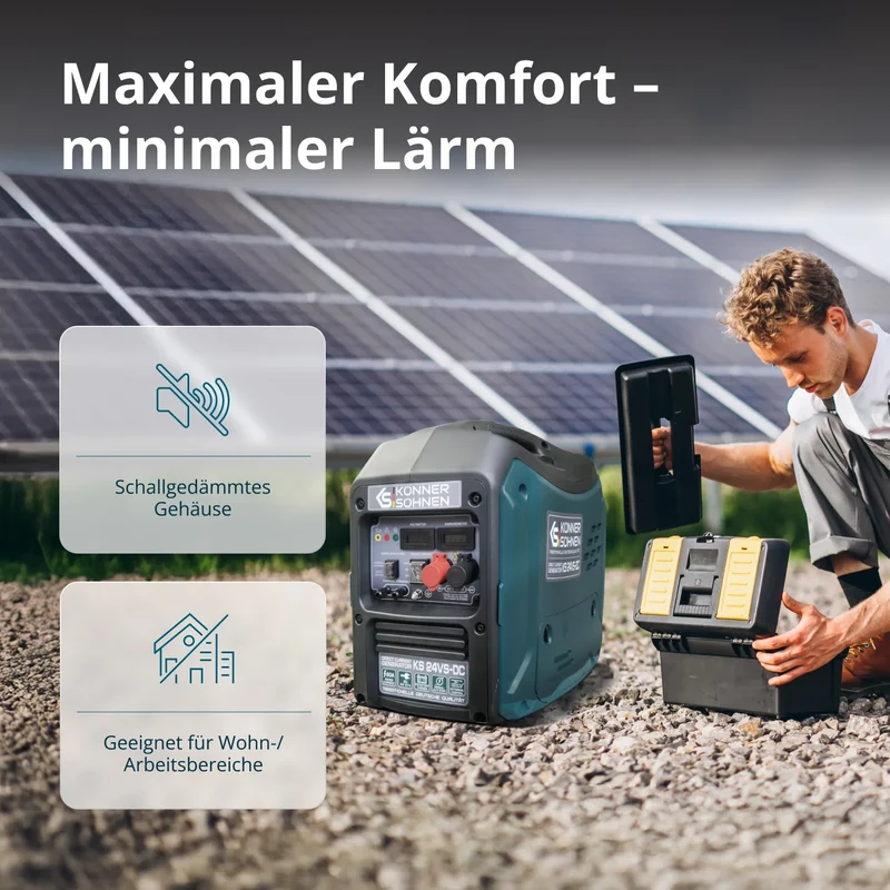 "Könner & Söhnen" Gleichstromgenerator KS 24VS-DC - Benzinmotor - 1.6kW Nennleistung