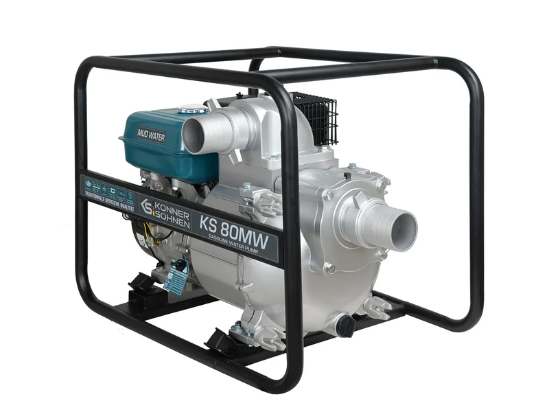 "Könner & Söhnen" Motorpumpe für Schlammwasser KS 80MW - Saughöhe 7m - Förderhöhe 20m