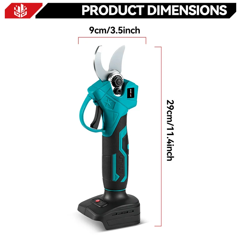 ONEVAN 30mm Brushless Electric Pruning Shear Compatible with Extension Pole
