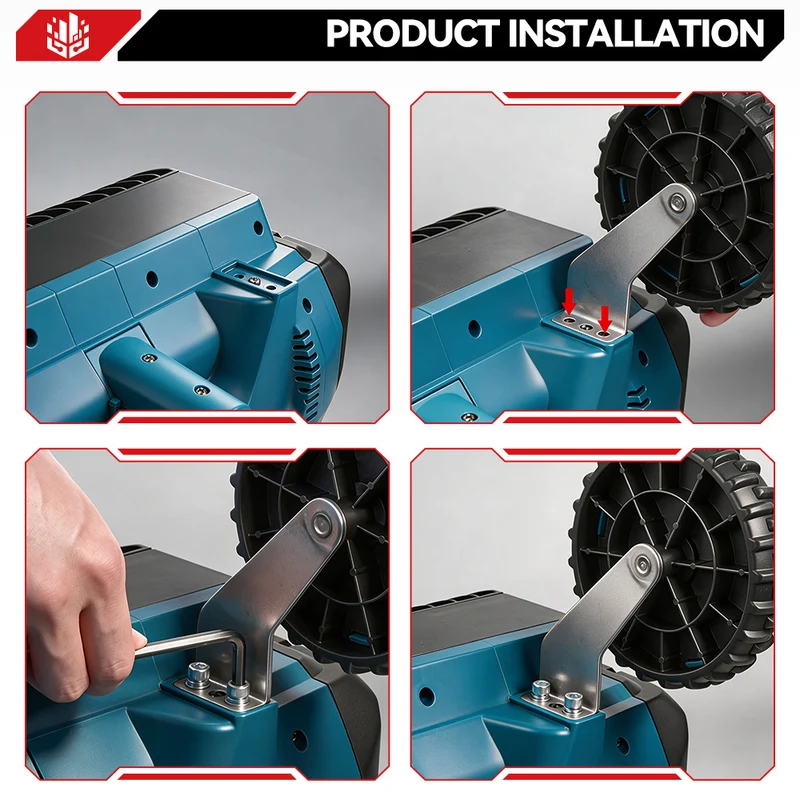 ONEVAN 12" Brushless Cordless Snow Shovel Foldable with Wheels | For Makita 18V Battery