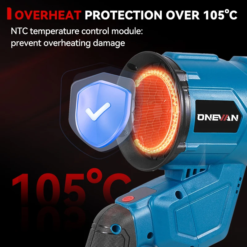 ONEVAN Brushless Cordless Turbo Blower With Ductless Motor | For Makita 18V Battery
