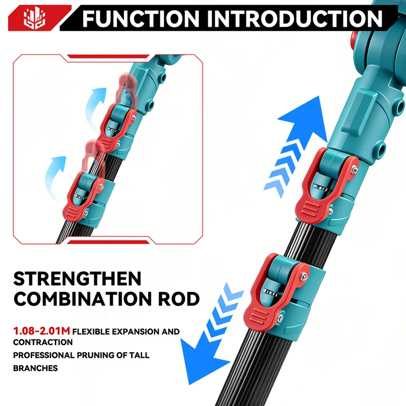 ONEVAN 8" Chainsaw & 25mm Pruner with 2m Telescoping Pole Brushless Cordless Combo Kit