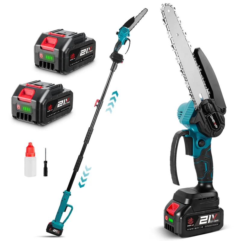 ONEVAN 8" Brushless Pole Saw Kit – 1.7m Extendable